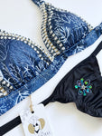 Blue Ocean Beaded Sexy Bikini Set