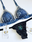 Blue Ocean Beaded Sexy Bikini Set