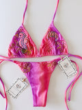 Pink Seahorse Handmade Beaded Bikini Set