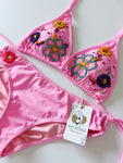 Bubblegum Beaded Handmade Bikini Set