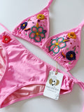 Bubblegum Beaded Handmade Bikini Set