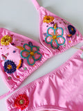 Bubblegum Beaded Handmade Bikini Set