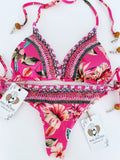 Pink Tropical Handmade Bikini Set