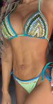 Pistachio Handmade Beaded Bikini Set