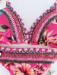 Pink Tropical Handmade Bikini Set