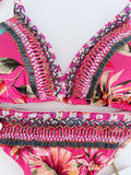 Pink Tropical Handmade Bikini Set