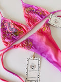 Pink Seahorse Handmade Beaded Bikini Set