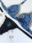 Blue Ocean Beaded Sexy Bikini Set