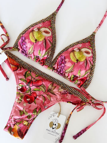 Berry Mojito Beaded Bikini Set