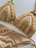 Golden Muse Beaded Handmade Bikini Set