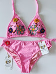 Bubblegum Beaded Handmade Bikini Set