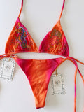 Orange Seahorse Handmade Beaded Bikini Set
