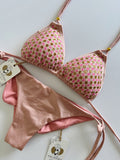 Golden Rosé Beaded Handmade Bikini Set