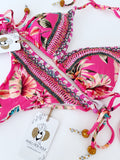 Pink Tropical Handmade Bikini Set