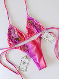 Pink Seahorse Handmade Beaded Bikini Set
