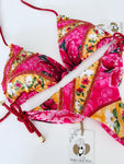 Analia Red Beaded Colombian Bikini Set