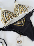 Tulum Black Beaded Colombian Bikini Set