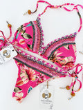 Pink Tropical Handmade Bikini Set