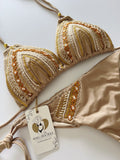 Golden Muse Beaded Handmade Bikini Set