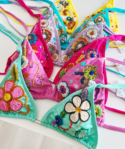Mix & Match Handmade Beaded Bikini Tops