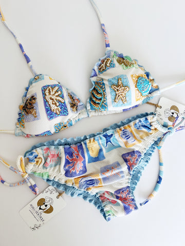 Greece Handmade Beaded Bikini Set