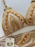 Golden Muse Beaded Handmade Bikini Set