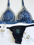 Blue Ocean Beaded Sexy Bikini Set