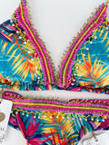 Sunset Handmade Beaded Bikini Set