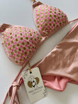 Golden Rosé Beaded Handmade Bikini Set