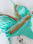 Aqua Handmade Colombian Bikini Set