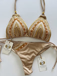 Golden Muse Beaded Handmade Bikini Set