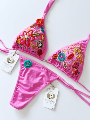 Blooming Beaded Handmade Bikini Set