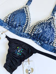 Blue Ocean Beaded Sexy Bikini Set