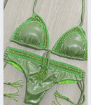 Mellie Metallic Beaded Colombian Bikini Set