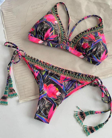 Blossom Beaded Colombian Bikini Set