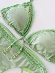 Mellie Metallic Beaded Colombian Bikini Set