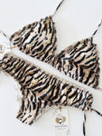 Chic Safari Beaded Colombian Bikini Set