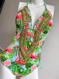 Flamingo Island Trikini One-Piece Swimsuit