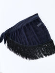 Boho Fringe Black Cover-Up Skirt